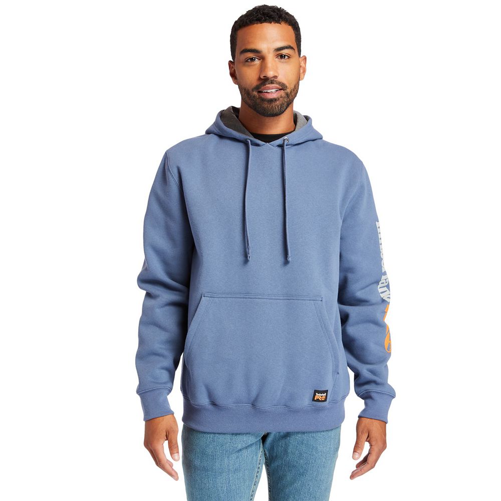 Timberland Φουτερ Ανδρικα Μπλε - Pro® Hood Honcho Pullover Hoodie - Greece 7192560-TZ